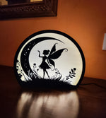 Lampada decorativa in legno Fata della Luna